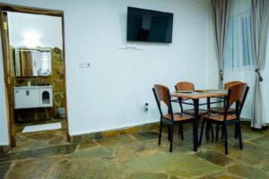 Dining area beside the bathroom at Villa Buffalo Downstairs