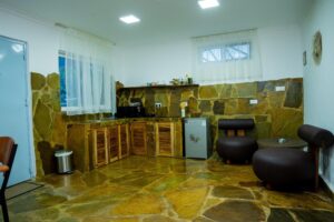 Kitchenette and lounge area at Villa Buffalo Downstairs