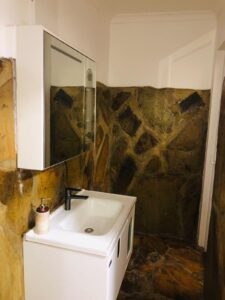 Bathroom vanity at Villa Komba Upstairs