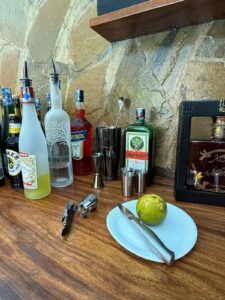 Pool bar drinks and a fresh coconut at Coast Sun Gardens