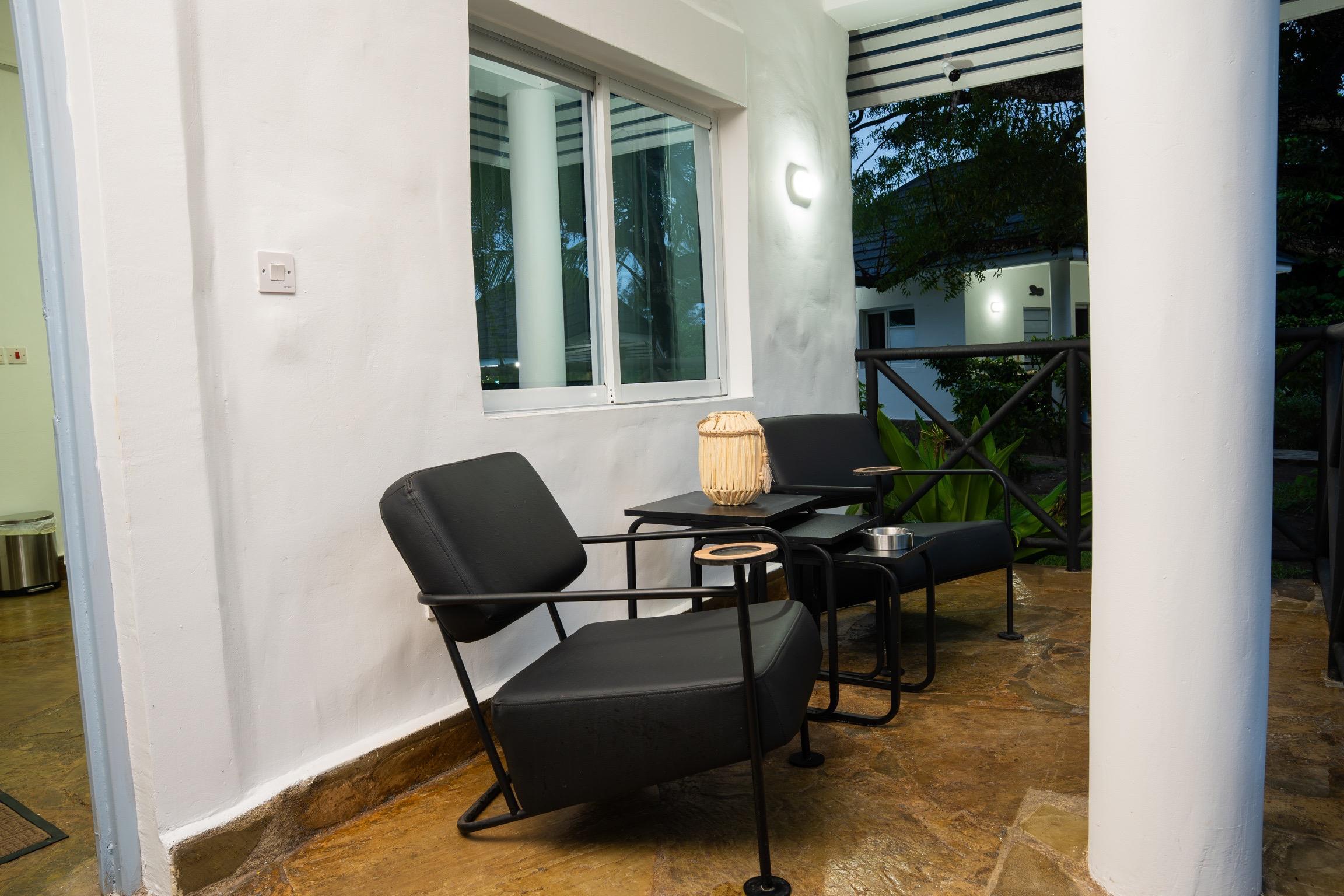 Private terrace seating at House Rhino