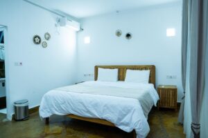 Air-conditioned bedroom at House Rhino