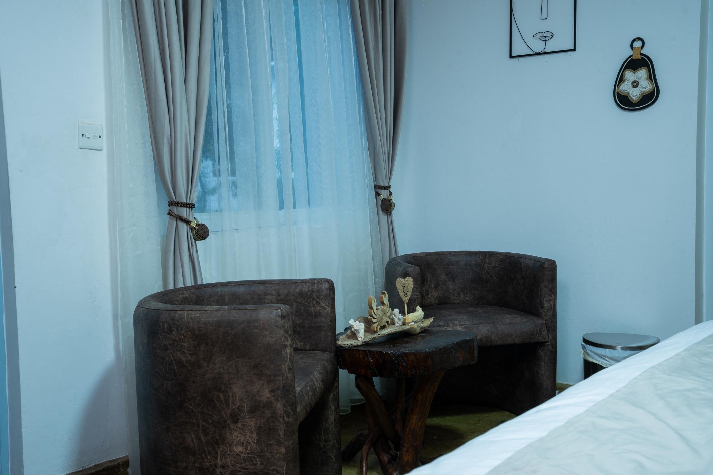 Bedside seating corner at House Tembo